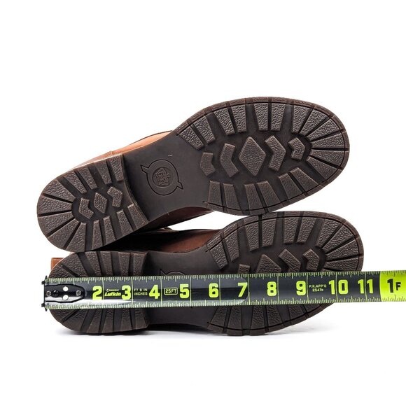 Born Women Codi Brown Leather Lace-up Waterproof Moto Combat Boots sz 9.5 - Picture 5 of 7